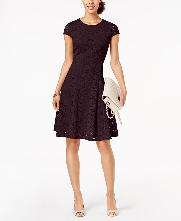 Alfani Petite Lace Fit Flare Dress Created for Macy s Macy s