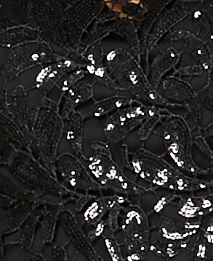 B Darlin Juniors' SequinedLace Contrast Dress Macy's