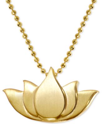 Alex Woo - Lotus Blossom 16" Pendant Necklace in 14k Gold