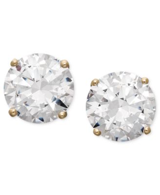 Arabella Cubic Zirconia Stud Earrings - Gold 338$