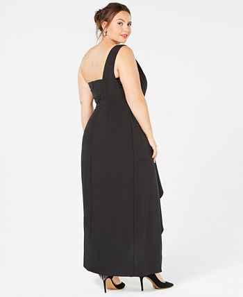 City Chic Allure One Shoulder Asymmetrical Maxi Dress Macy s