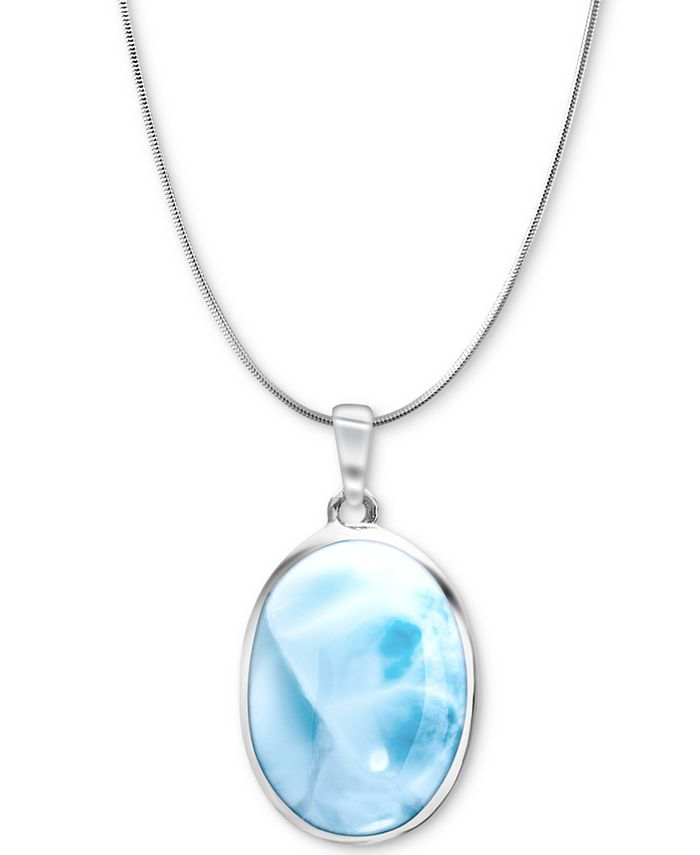 Marahlago oval larimar necklace online