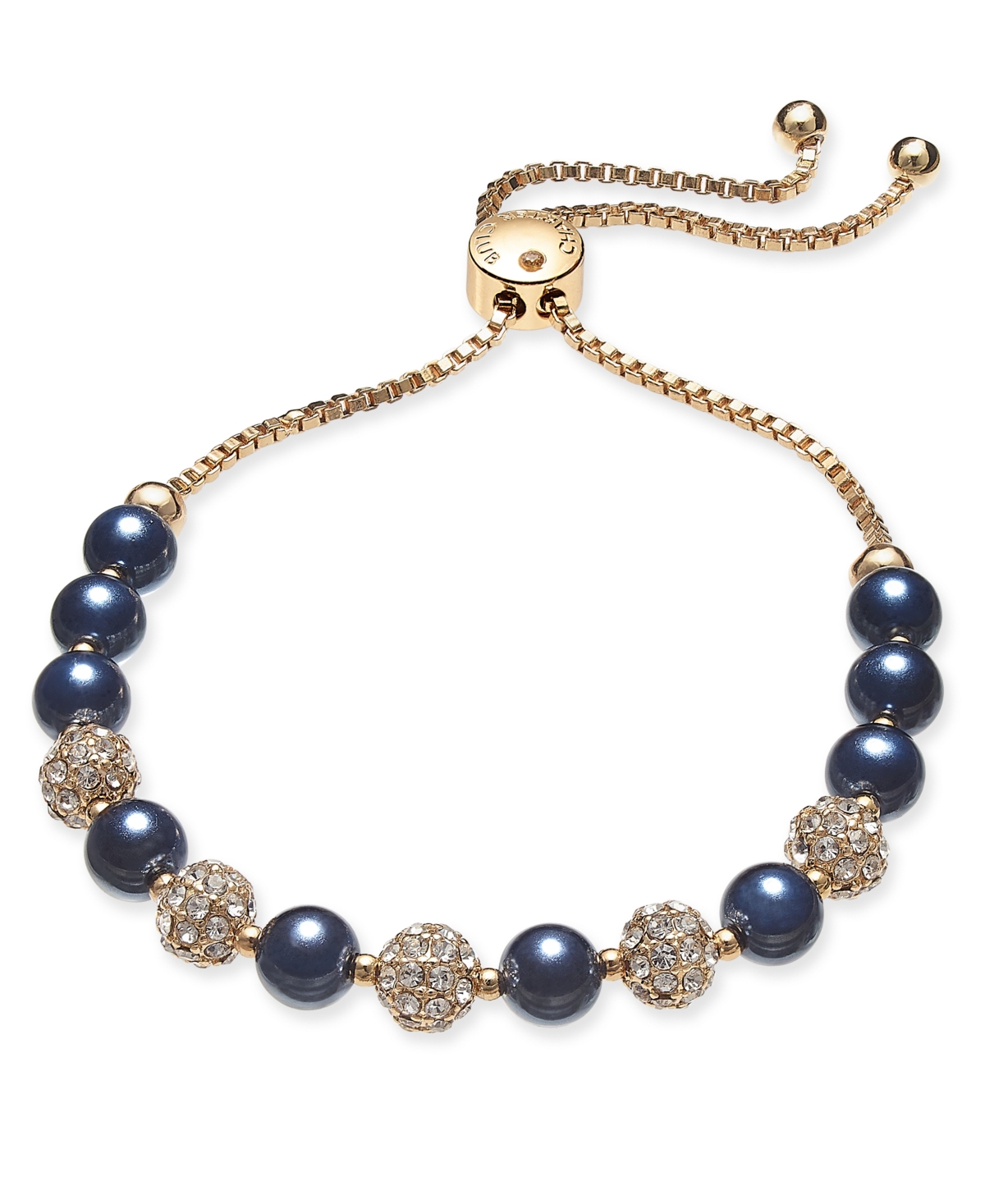 Charter Club Pave & Imitation Pearl Slider Bracelet, Created for Macy's