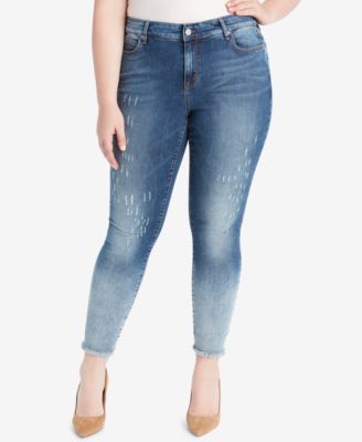 WILLIAM RAST - Plus Size Distressed Skinny Jeans