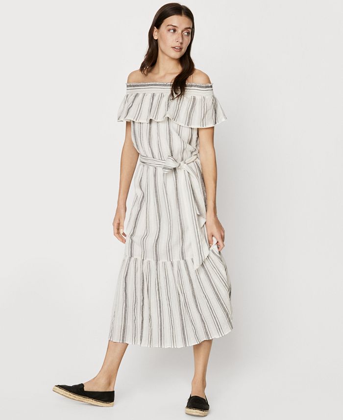 Lauren Ralph Lauren Off-The-Shoulder Cotton Maxidress - Macy's