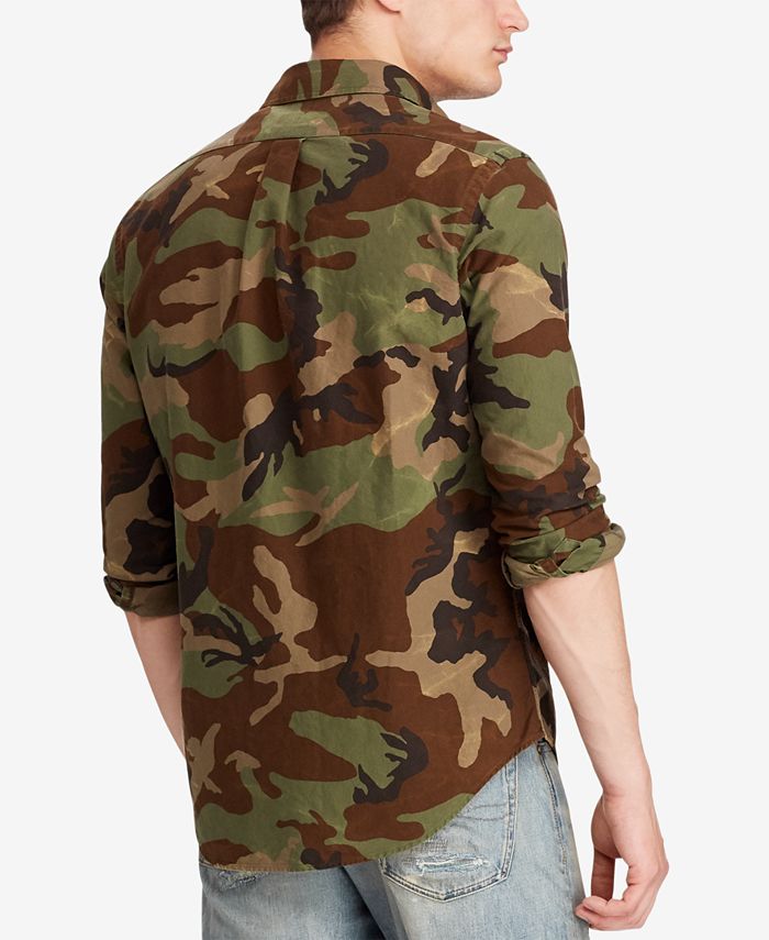 Polo Ralph Lauren Men's Camouflage Oxford Classic Fit Shirt Macy's