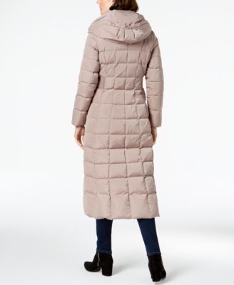 cole haan signature hooded down maxi puffer coat