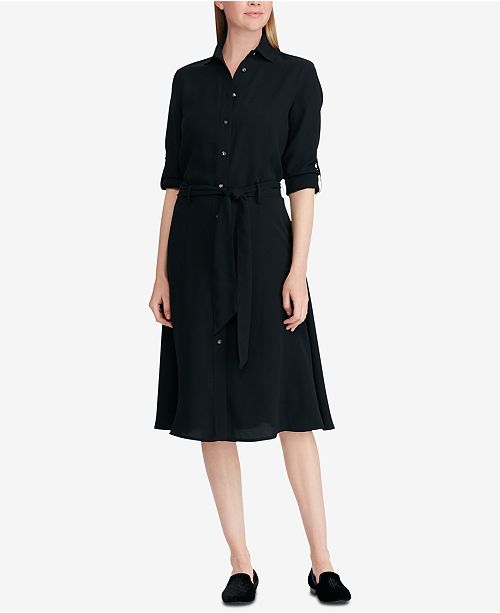 Lauren Ralph Lauren Fit Flare Shirtdress Reviews Women Macy S
