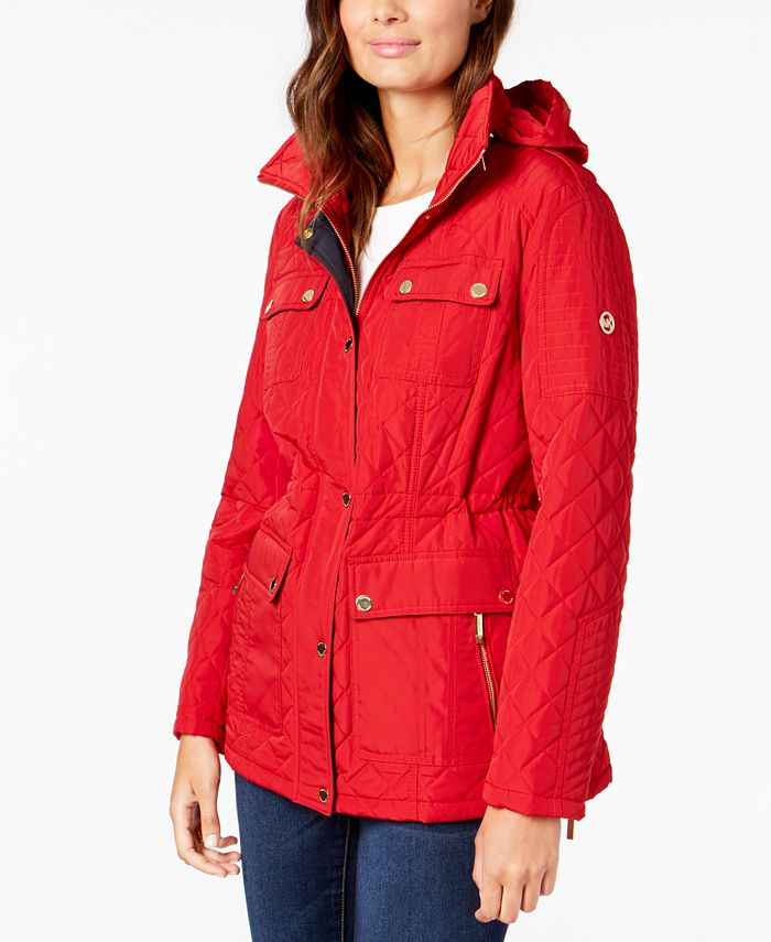 Michael michael kors hotsell hooded quilted anorak coat