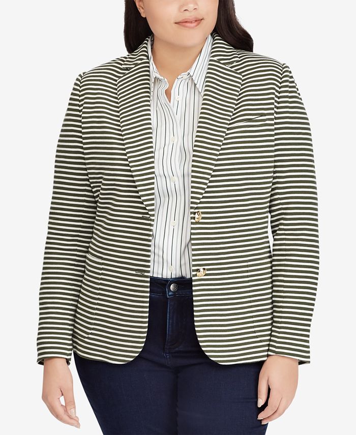 Lauren Ralph Lauren Plus Size Striped Blazer Macy's