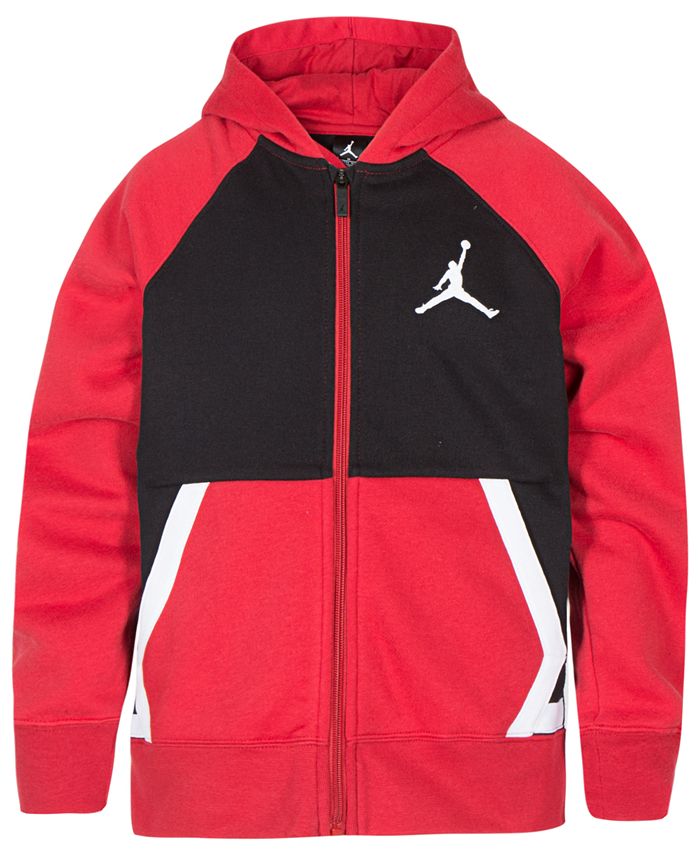 Jordan Big Boys Diamond Colorblocked ZipUp Hoodie Macy's