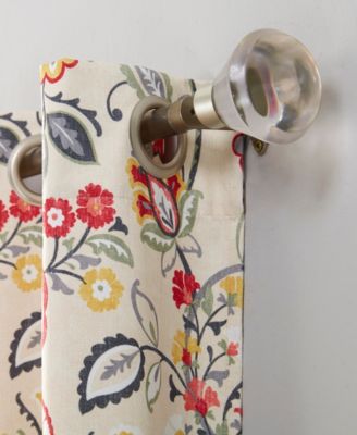 Jorah Botanical Print Thermal Insulated Room Darkening Grommet Curtain Panel