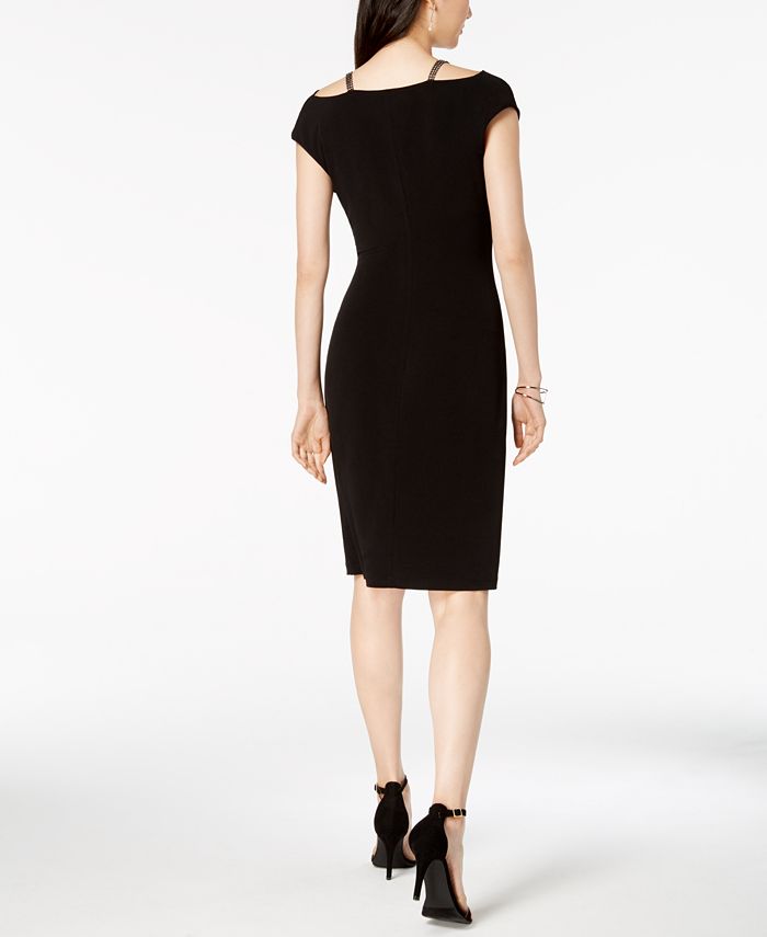 Connected Petite Ruched Cowl-Neck Ruched Dress - Macy's