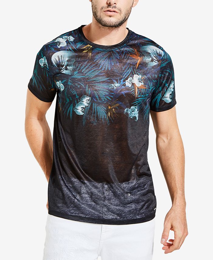 GUESS Men's Tropical Skull T-Shirt - Macy's