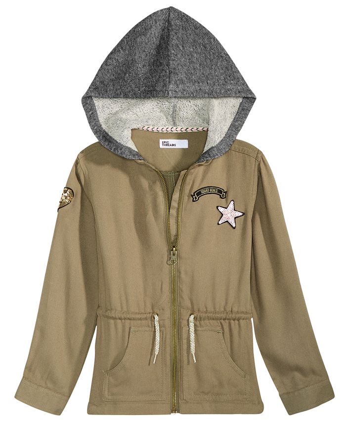 Epic Threads Toddler Girls Hooded Utility Jacket, Created for Macy's Macy's