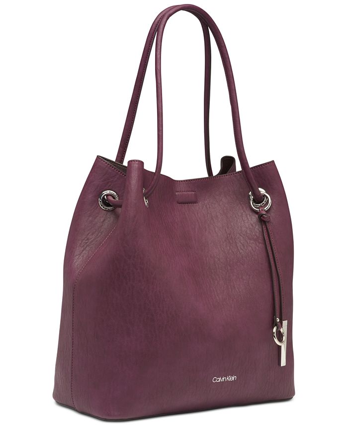 Calvin Klein Gabrianna Smooth Leather Small Tote & Reviews - Handbags ...