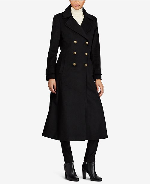 Lauren Ralph Lauren Double Breasted Military Maxi Coat - Coats - Women ...