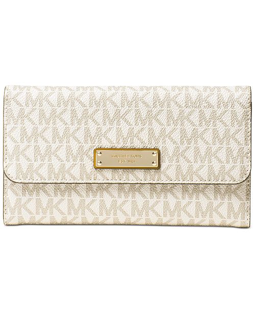 Michael Kors Signature Trifold Wallet Reviews Handbags Accessories Macy S