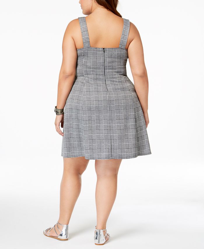 Soprano Trendy Plus Size Plaid A Line Dress Macys 7862