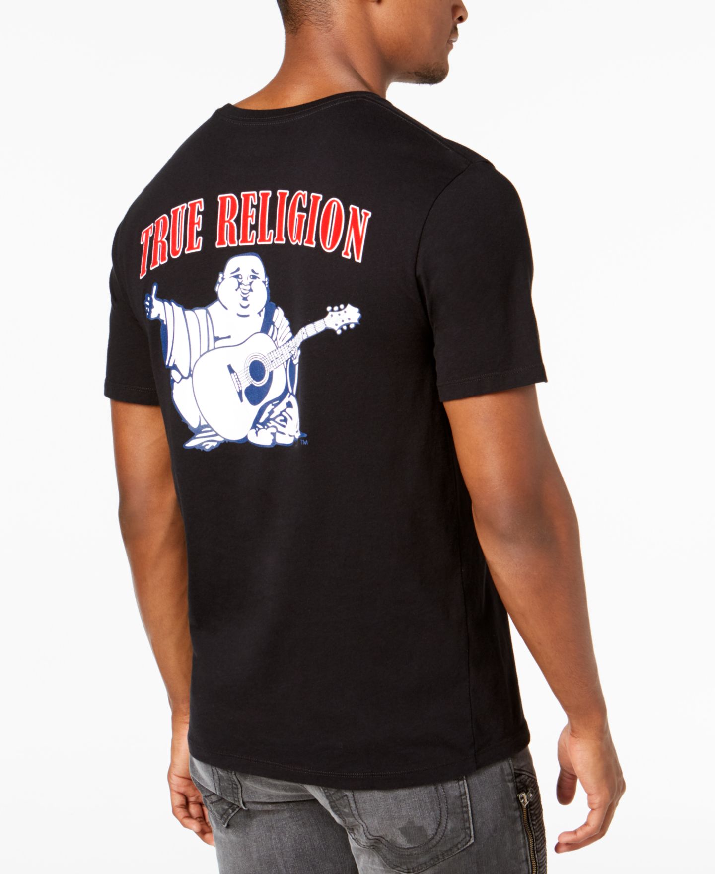 Мужская футболка True Religion Buddha Logo Crewneck Short Sleeve, цвет: Чёрный — фото 1