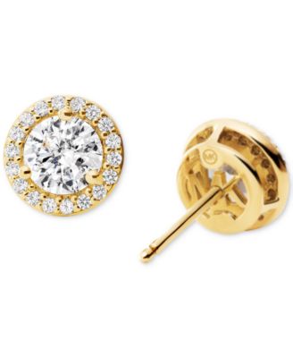 Women's Sterling Silver Pav&eacute; Studs