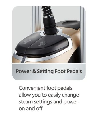 Professional Garment Steamer with Retractable Power Cord and Foot Pedal Control, GS49-DJ