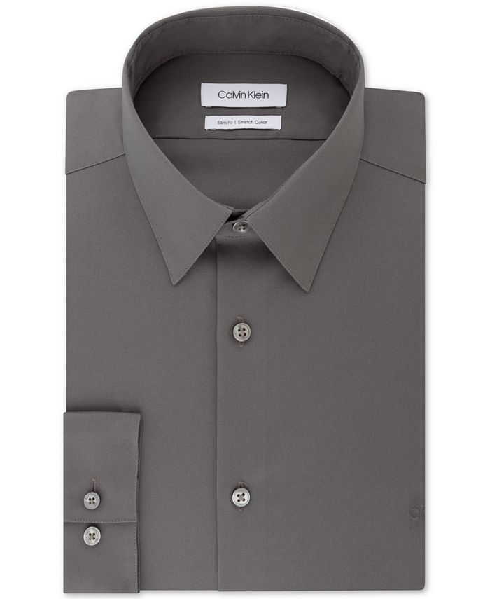 gesmolten Dekking moeder Calvin Klein Men's Slim-Fit Stretch Flex Collar Dress Shirt, Online  Exclusive Created for Macy's & Reviews - Dress Shirts - Men - Macy's