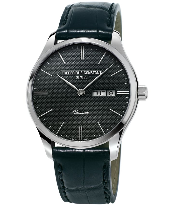 Frederique Constant - Men's Swiss Classic Black Leather Strap Watch 40mm
