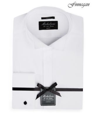 slim fit wing collar dress shirt