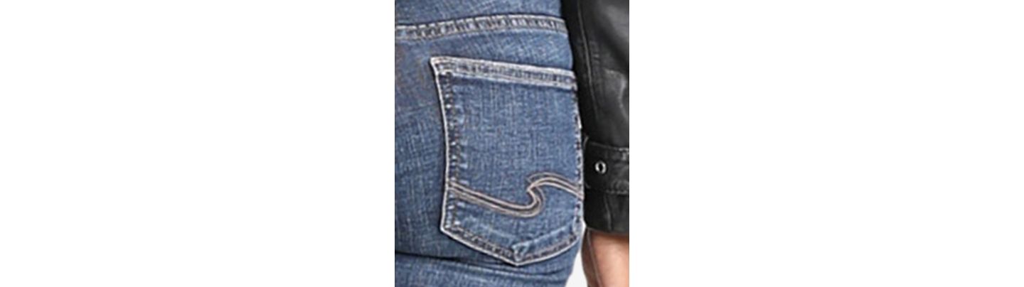 Женские джинсы Silver Jeans Co. Suki Mid Rise Stretchy Slim Bootcut, цвет: Индиго — фото 6