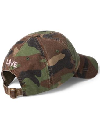 Polo Ralph Lauren Men's Pink Pony Camouflage Cotton Baseball