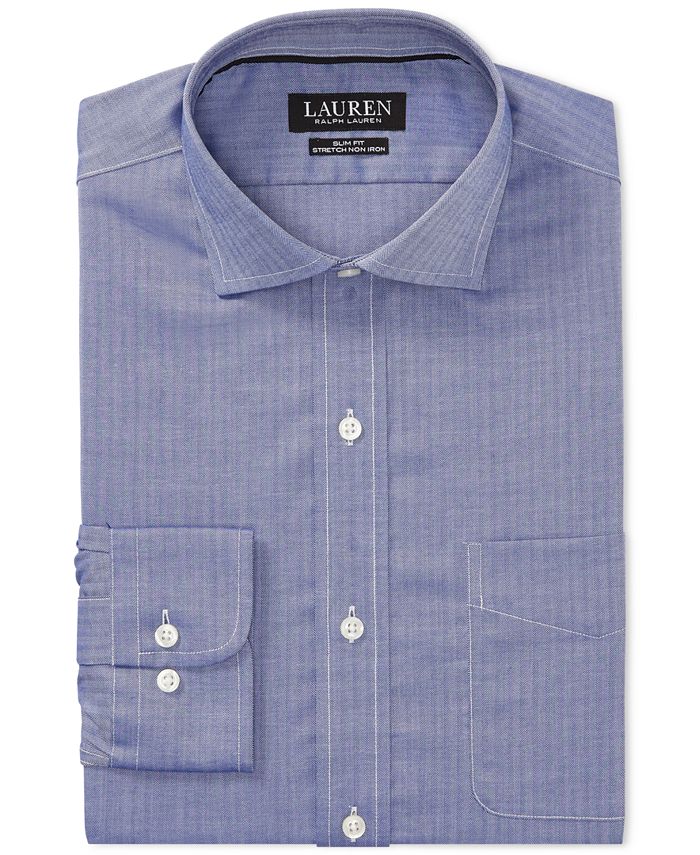 Ralph Lauren Men's Slim-Fit Stretch Dress Shirt Pink Size17.5x32-33 main image 1