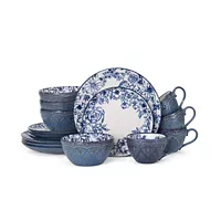 Pfaltzgraff 16-Pc. Gabriela Blue Dinnerware Set Deals