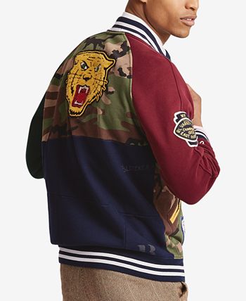 Polo patchwork baseball hotsell jacket