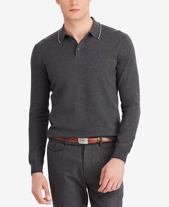 Polo Ralph Lauren Men's Cotton Polo Sweater & Reviews - Sweaters - Men ...