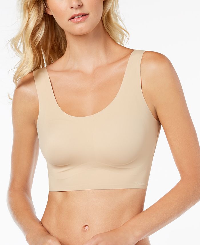 Calvin Klein Invisibles Comfort Lined Scoop-Neck Bralette QF4782 - Macy's