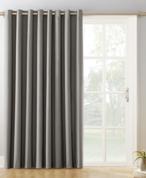 Sun Zero Preston 100" X 84" Grommet Top Blackout Patio Curtain Panel In Grey