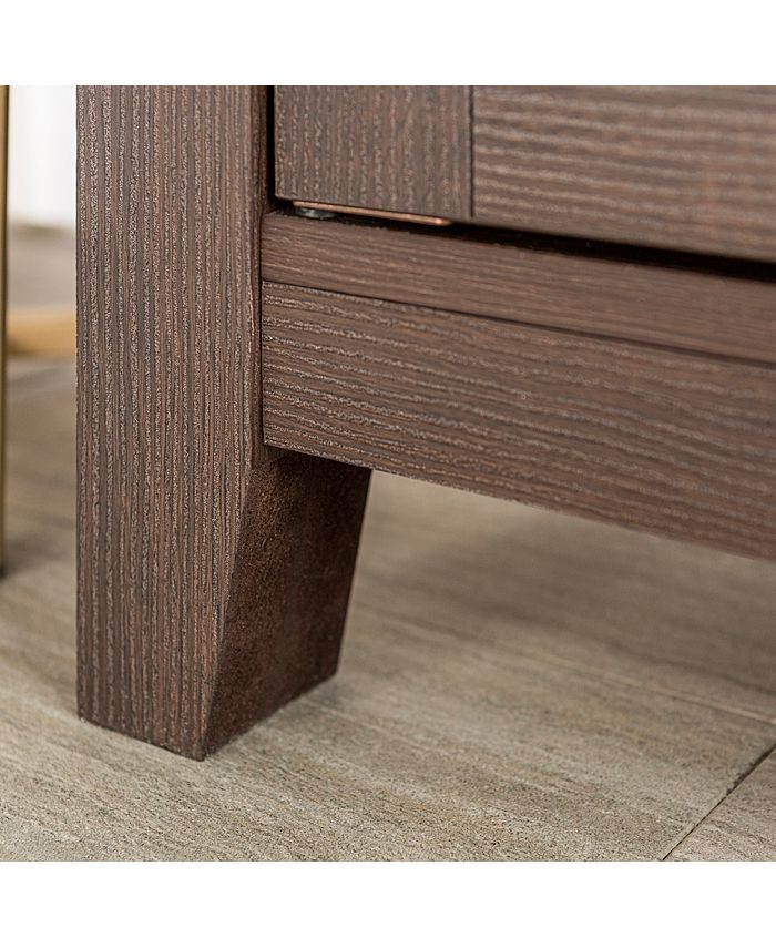 Walker Edison 58" Wood Highboy Fireplace Media TV Stand Console