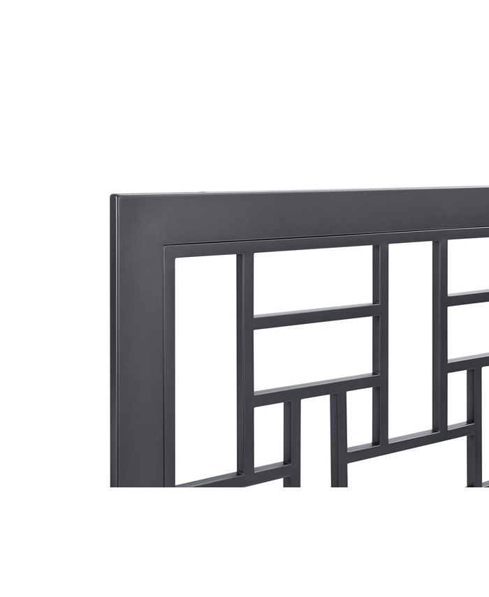 Walker Edison Queen Metal Square Headboard Gun Metal Grey Macy's