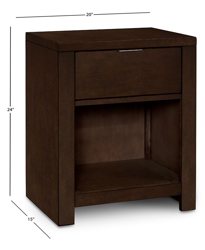 Furniture Tribeca Brown Nightstand, Created for Macy's Macy's