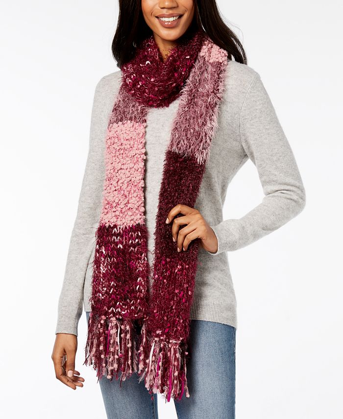 INC International Concepts I.N.C. Mixed Yarns Colorblocked Fringe