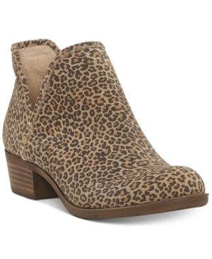 LUCKY BRAND BALEY PRINTED BOOTIES WOMEN'S SHOES