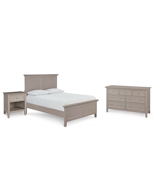Sanibel Bedroom Furniture 3 Pc Set Full Bed Nightstand And Dresser Created For Macy S