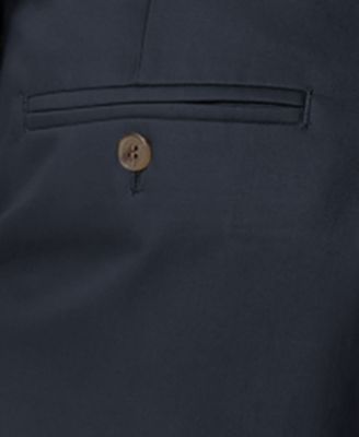 Men's Signature Lux Cotton Classic Fit Creased Stretch Khaki Pants