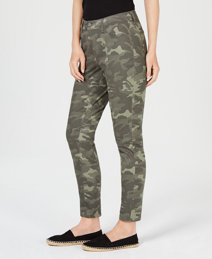 Style & Co Petite Camo-Print Tummy-Control Jeans, Created for Macy's ...