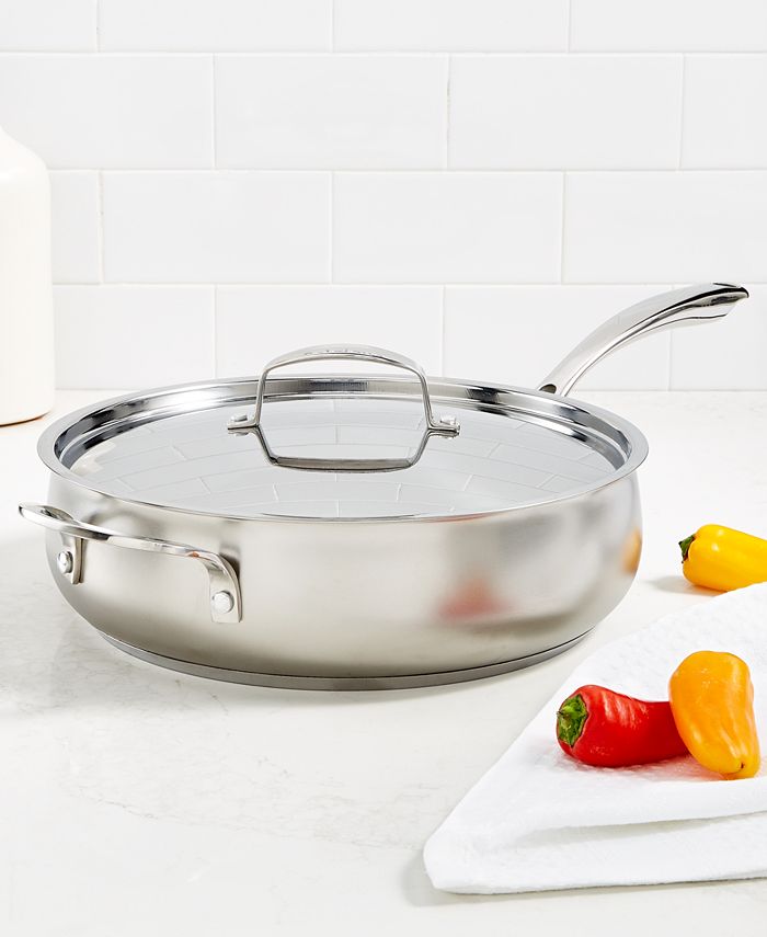 Belgique Stainless Steel SandBlasted 5Qt. Sauté Pan, Created for Macy