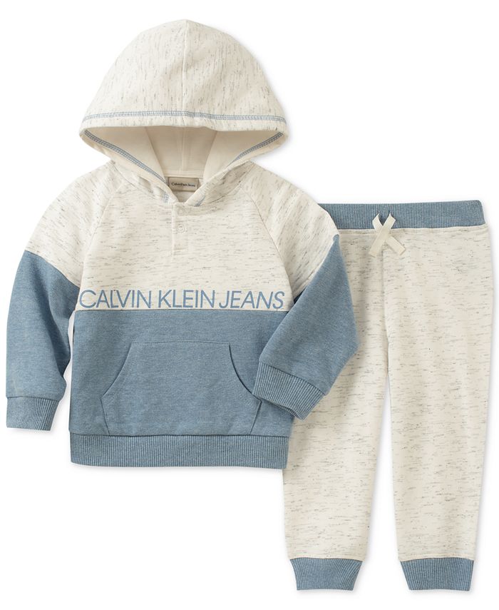 Calvin Klein Baby Boys 2-Pc. Hoodie & Jogger Pants Set - Macy's