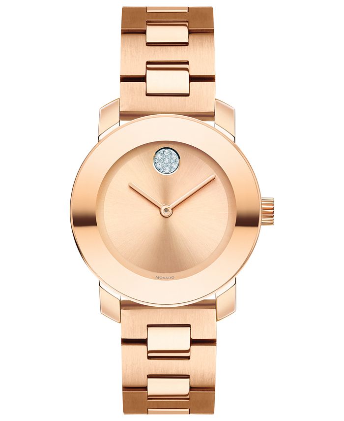 movado rose gold watches