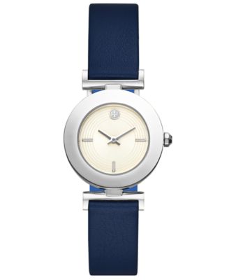 Tory Burch - Women's Sawyer Navy & Blue Pull & Twist Reversible Leather Strap Watch 29mm