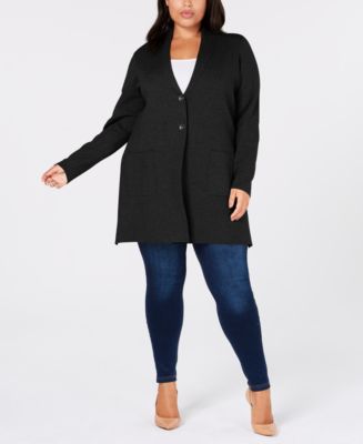 Charter Club Plus Size Sweater Blazer, Created for Macy's - Macy's